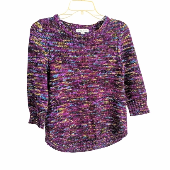 Studio Works Joyful Violet Knit Sweater, Size PS - Picture 5 of 5